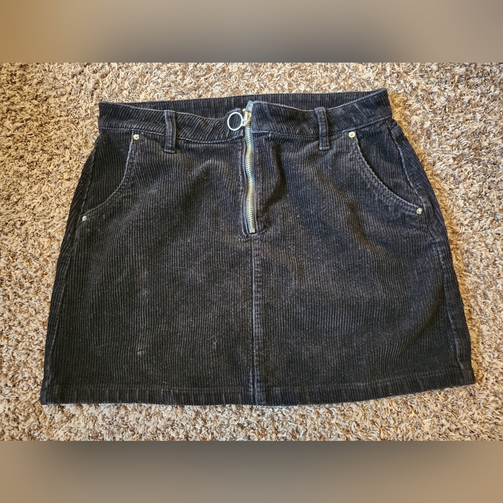 Black Corduroy Skirt